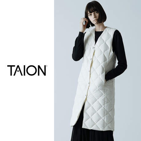 【 TAION 】CITY SINGLE LONG DOWN GILET (WOMEN）(TAION-W003CI-LONG)