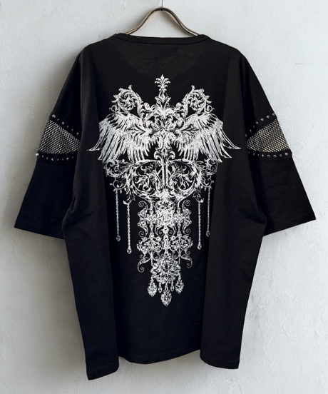 【  PSYCHONATION 】メッシュ切り替えストーンTEE(726805)