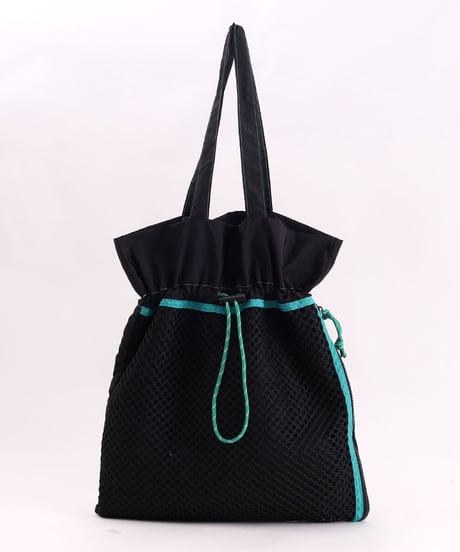 【レディース】mesh pocket drawstring TOTE BAG（11013）