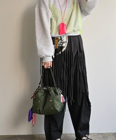 【select】2WAY ♡ スタッズ｜heart pouch studs 2way shoulder（C26001）