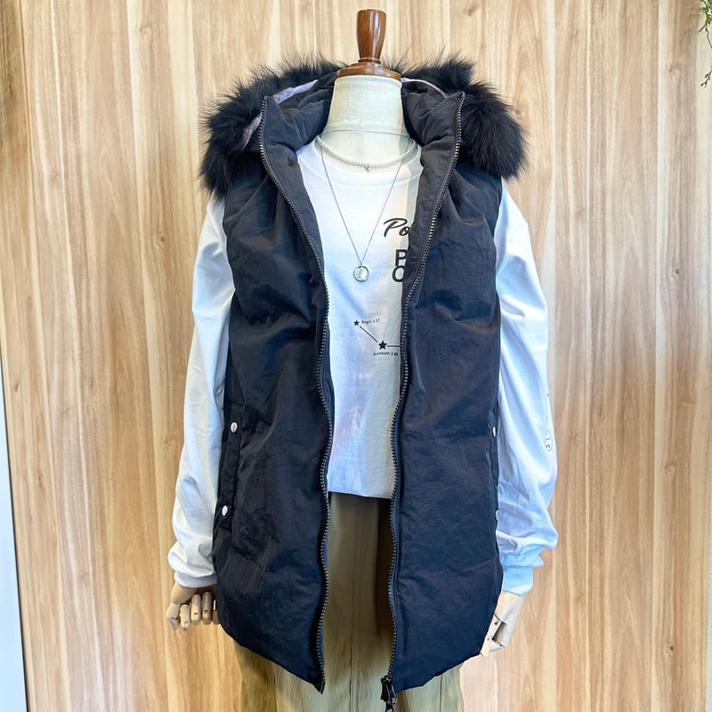 POLO JEANS COMPANY ファー付きダウンベスト L POLO JEANS COMPANY ファー付きダウンベスト L 【公式通販】