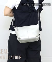 【レディース・ユニセックス】シュリンクレザー ショルダーバッグ 牛革 レザー 革 斜めがけ（11302）