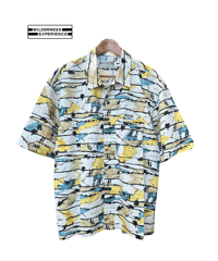 【WILDERNESS EXPERIENCE】All ever print shirt（825744）柄イエロー