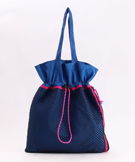 【レディース】mesh pocket drawstring TOTE BAG（11013）