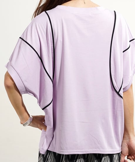 【select】配色パイピングTシャツ（Y-0042）