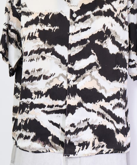 【Many men many minds】 Total pattern short sleeve open collar shirt（2515086）