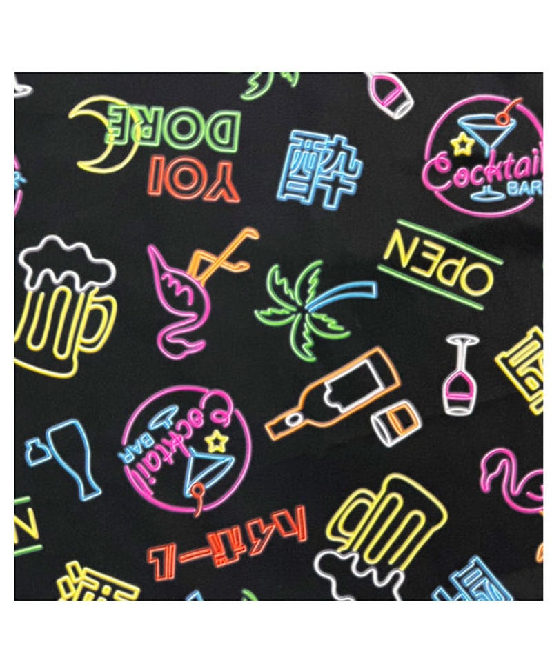 YOIDORE】酒ネオンアロハシャツ (825711) ブラック | 一宮市の店舗の