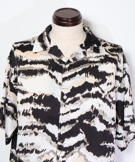 【Many men many minds】 Total pattern short sleeve open collar shirt（2515086）