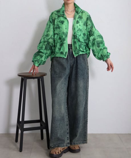 【select】ムラ柄ショート丈zipブルゾン（20744535）