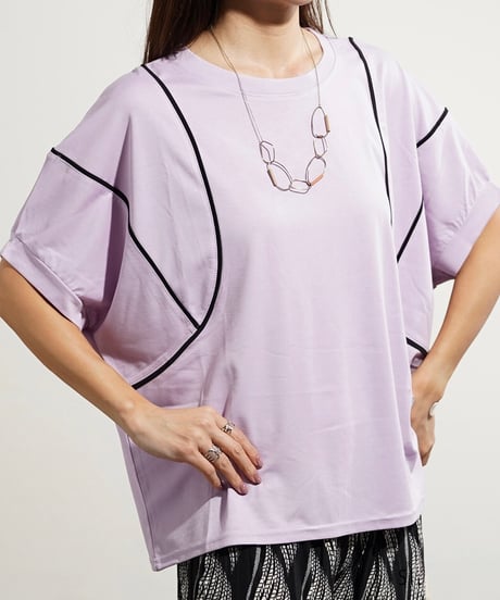 【select】配色パイピングTシャツ（Y-0042）