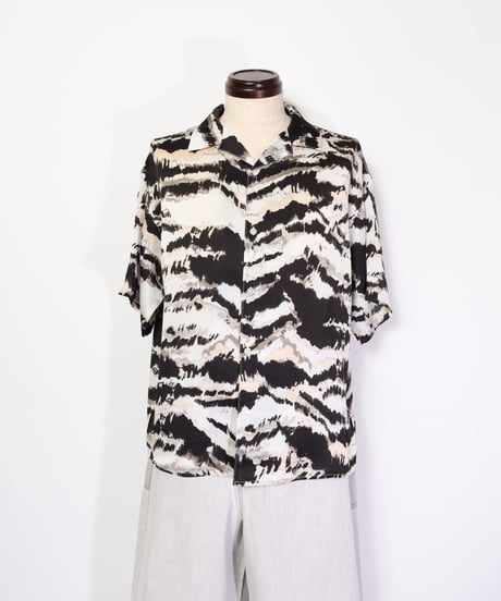 【Many men many minds】 Total pattern short sleeve open collar shirt（2515086）