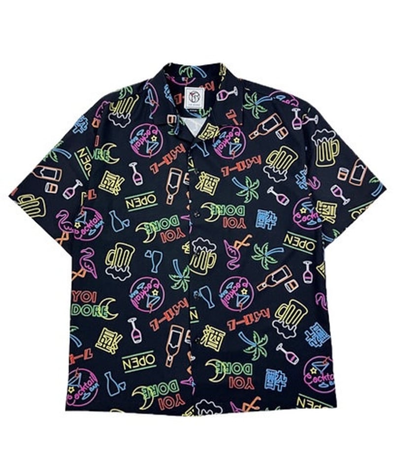 YOIDORE】酒ネオンアロハシャツ (825711) ブラック | 一宮市の店舗の