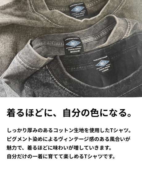 【LUMBER】DYED T-SHIRT FREEDOM（261801）