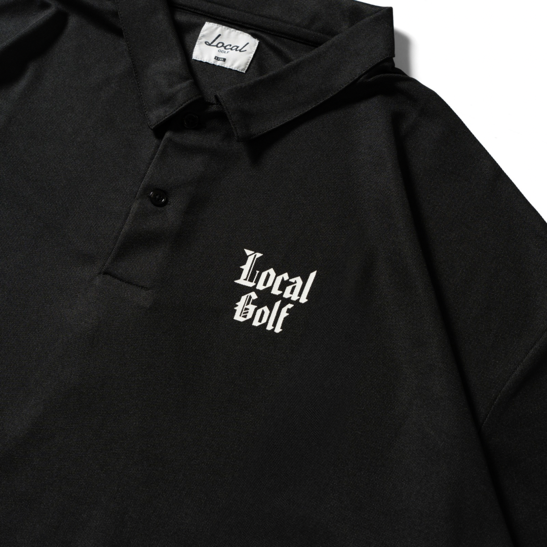 LOCAL GOLF 】Medieval Logo S/S POLO | Black（LG