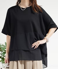【select】シフォン変形レイヤード切替プルオーバー（0357）
