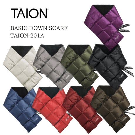 【 TAION 】BASIC DOWN SCARF（TAION-201A）