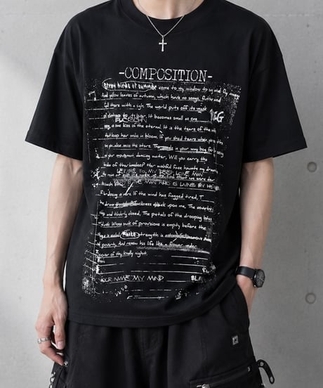 【メンズ・ユニセックス】英字プリントTシャツ（126965）