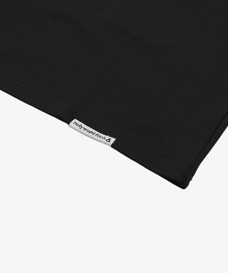 【Hollywood Rich. &】パンクベアワンポイントワッペン半袖Tシャツ（9350）ブラック