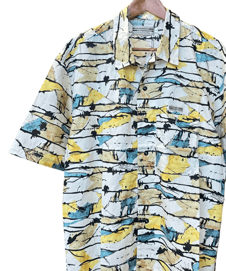 【WILDERNESS EXPERIENCE】All ever print shirt（825744）柄イエロー