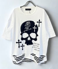 【PSYCHO NATION】スカルクラッシュレイヤードTシャツ（126965）