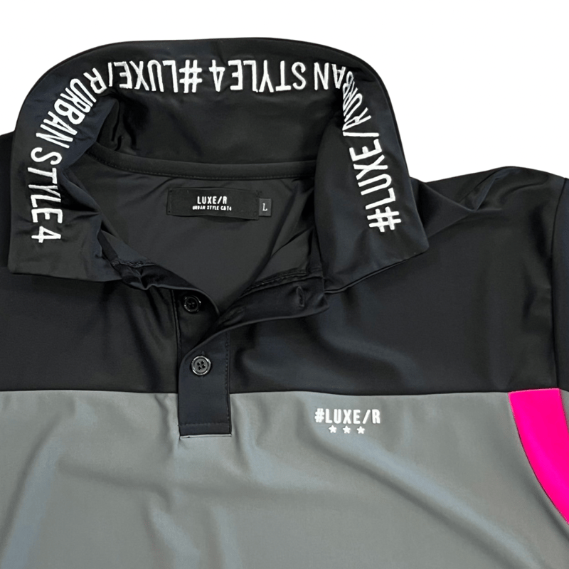 LUXE/R GOLF】(45617) ストレッチスムース切り替えポロシャツ LUXE/R GOLF】(45617) ストレッチスムース切り替えポロシャツ