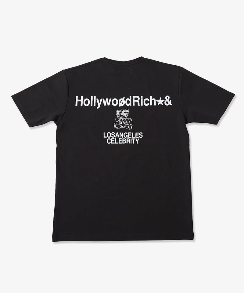 ★入手困難★希少 バックロゴTシャツ 半袖 Made In Hollywood Hollywood Rich. &】Wハートロゴ半袖Tシャツ（9347）ブラック