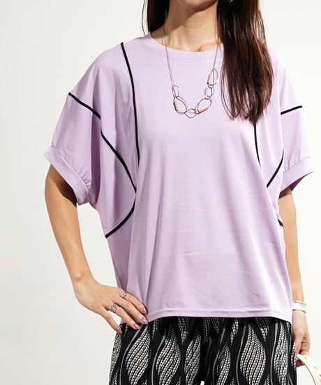 【select】配色パイピングTシャツ（Y-0042）