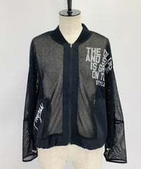 【select】英字プリントメッシュシアージャケット（A16709）