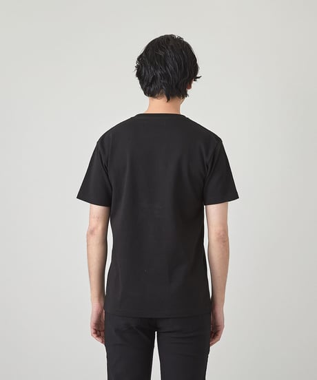 【Hollywood Rich. &】パンクベアワンポイントワッペン半袖Tシャツ（9350）ブラック