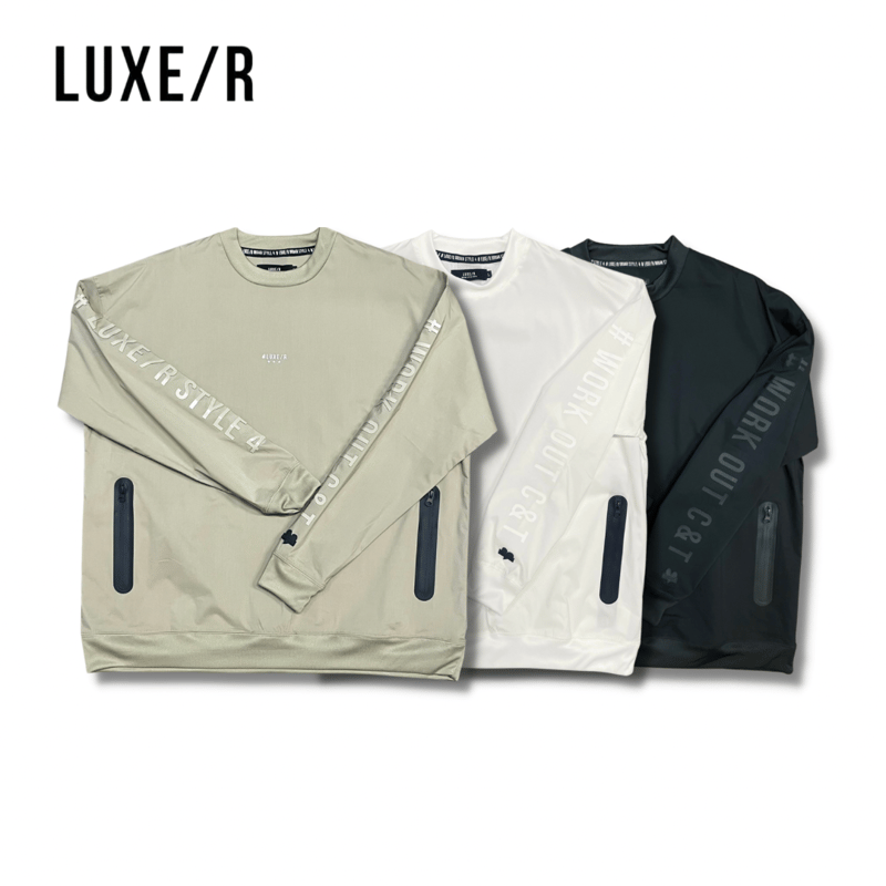 LUXE/R GOLF】ストレッチ ブロード スウェット モックネック プル