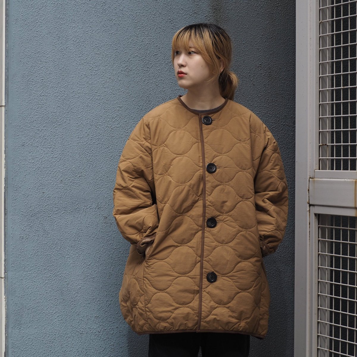 Brocante / ブロカント] NCポプリン(中綿キルト) キルトココンコート