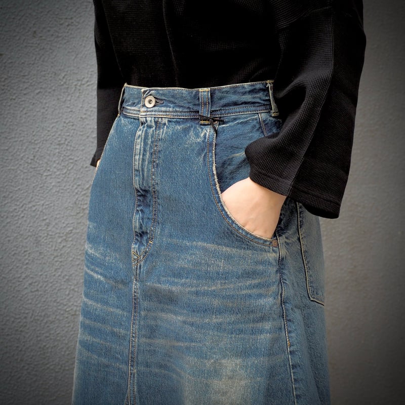 Ｂｒｏｃａｎｔｅ〜ブロカント　デニムＪＫ Brocante / ブロカント] 13ozデニム デフォルメスカート | EDO-STORE