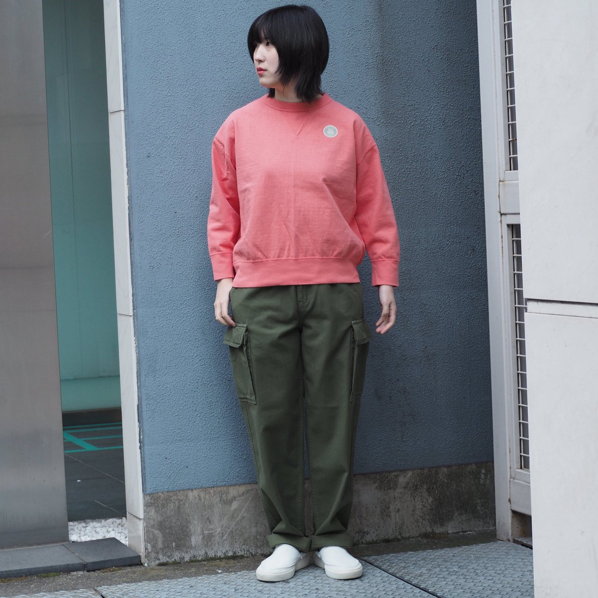 OMNIGOD womens] 8/天竺マニッシュトレーナー | EDO-STORE