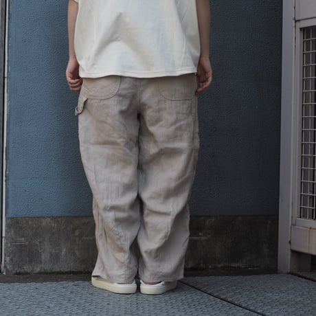 [Brocante / ブロカント] リネンキャンバス デフォルメパントルパンツ【33-434L】