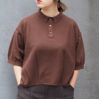 [Brocante / ブロカント] コットンニット トリコポロシャツ【39-244N】