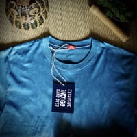 [EDO unisex]インディゴ染め半袖Tシャツ