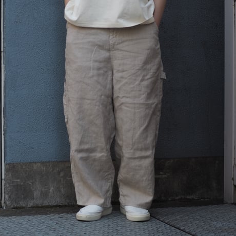 [Brocante / ブロカント] リネンキャンバス デフォルメパントルパンツ【33-434L】