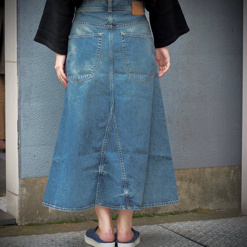 Brocante / ブロカント] 13ozデニム デフォルメスカート | EDO-STORE