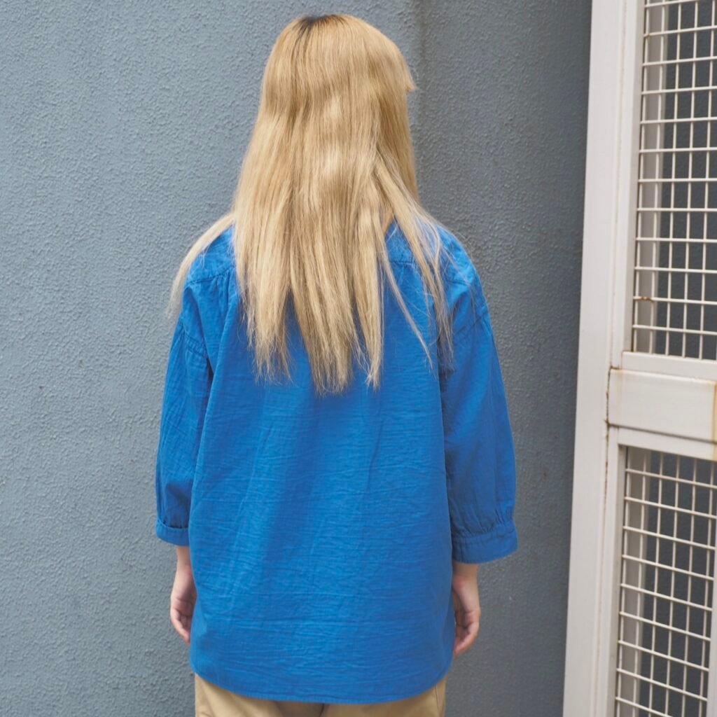 OMNIGOD womens] ダブルガーゼワイドスタンドカラーシャツ | EDO