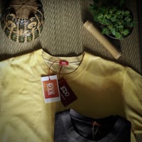 [EDO unisex]サフラン染め半袖Tシャツ