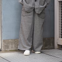 [Brocante / ブロカント] 綿麻ギンガムチェック デフォルメエペパンツ【33-432X】