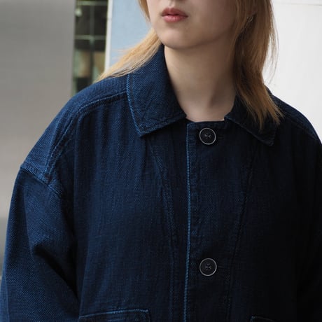 [Brocante / ブロカント] ジャガードデニム ウーブリエコート