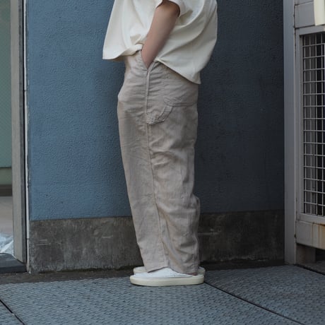 [Brocante / ブロカント] リネンキャンバス デフォルメパントルパンツ【33-434L】