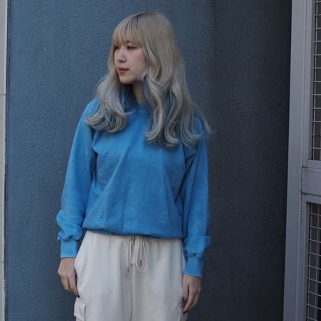 [EDO unisex]インディゴ オリジナル手染めトレーナー