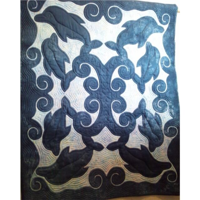 イルカのタペストリーキット 100×125 | Hawaiianquilt KAIOLOHIA