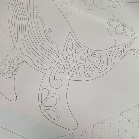 パターン　ザトウクジラ　74×56★★★