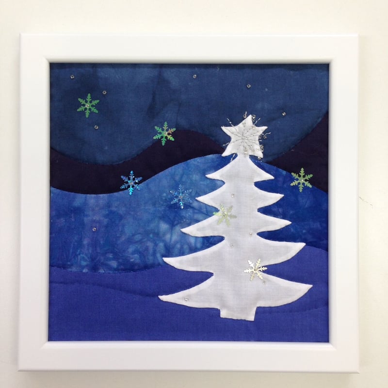 しつけ済みハワイアンキルトキット「クリスマスのタペストリー