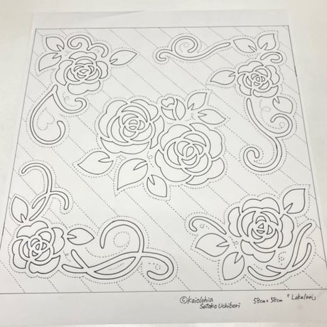 パターン　リバースアップリケで作るロケラニ　58cm×58cm★★★