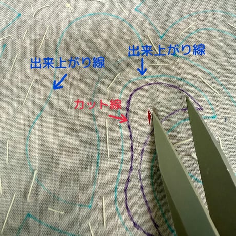 ミニ手提げ　ロケラニ(リバースアップリケ) ★★