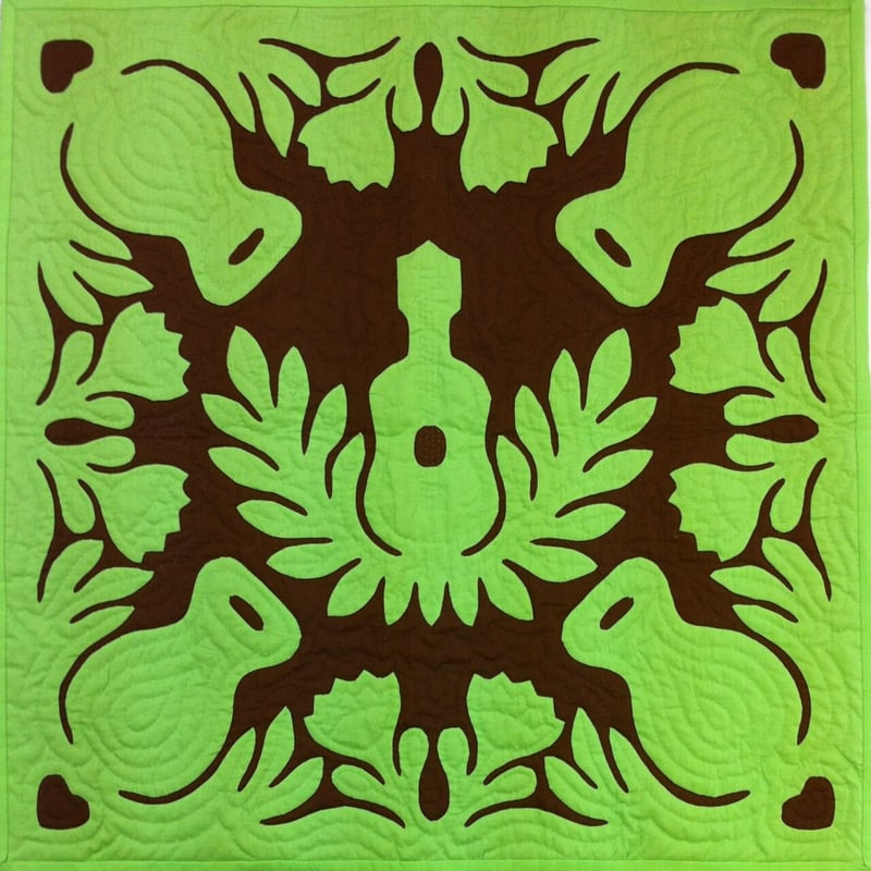 楽器 タペストリーキット 80×80 | Hawaiianquilt KAIOLOHIA
